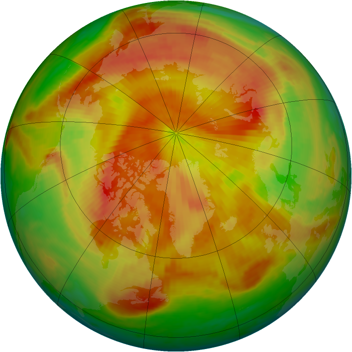 Arctic ozone map for 28 April 1998